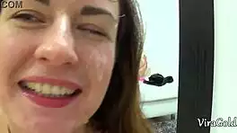 camilla moon rides cock hard before taking facial cumshot on cam