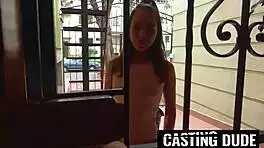 amateur latina bffs ride big cock in sloppy casting threesome