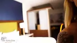 blonde milf reunites with black stud for hotel creampie doggystyle pounding