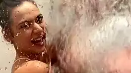 oh fuck, our lesbian shower turns into sloppy double blowjob cumswap!
