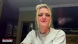 hey watch this petite blonde do sassy sloppy deepthroat then i pound her wet pussy wild