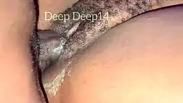 ebony babe's pussy vibrates wildly after six intense boss rounds close-up