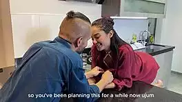 Boyfriend Devours Wet Pussy in Kitchen Then Pounds Deep