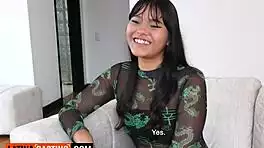 Big Ass Latina's Tight Pussy Railed in Casting Ride