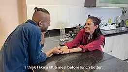 Boyfriend Devours Wet Pussy in Kitchen Then Pounds Deep