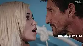 Plumber Roughly Fixes Kiara Cole's Shaved Tight Pussy Pipes