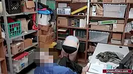 Older Officer Brutally Facefucks Busty Blonde Babe in Office