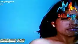 wild peruvian nympho craves rough orgy cumshots and facials