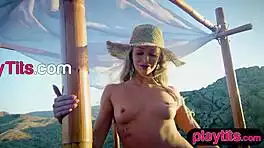 big ass canadian blonde strips nude outdoors showing sexy curves