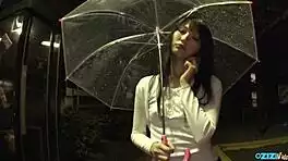 rainy day turns my soaking cunt wild with random guys