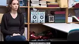 tali dova skinny brunette shoplifter fucked by officer