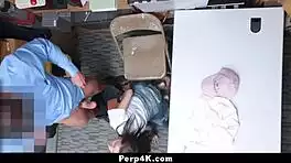 mall guard corners suspect for stern bent over punishment