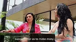 lucky dilan clavijo strips and fucks two wet milfs cowgirl