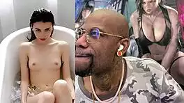 Tight Small Tits Ebony Slut Gets Pussy Licked In Bath Cum Oozing