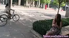 hey check out this teen amateur getting totally creamed after her wild play