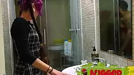 Amateur Mei seduces street guy bangs doggystyle cowgirl rough