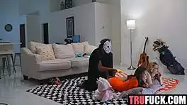 Explosive Halloween Blowjob Frenzy with Demi Hawks!