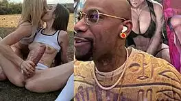 sweaty blonde slut grips trans cock cowgirl style kissing passionately in exposed pussy anal romp