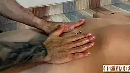 oily massage turns into pounding my stepsis tight pussy and small tits 😍💦
