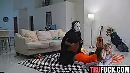 Explosive Halloween Blowjob Frenzy with Demi Hawks!