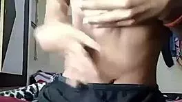 super hot indian girl squeezes her BIG TITS and nipples horny webcam