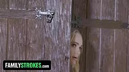 Cute Bubble Butt Blonde Petite Takes Big Cock Facial Threesome