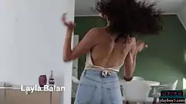 Layla Balan's curly allure hides petite asian secrets