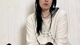 Petite brunette teen discovers big cock first time