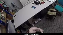 Shoplifter hauled to backroom lp office fails receipt check sparking domination