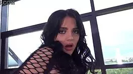 Sofi li moans with anal toy deep in ass before cumshot facial