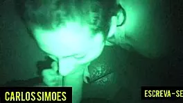 Brazilian wife grinds hard in the dark shadows