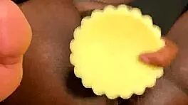 Tight Pussy Takes Huge Dildo Deep Inside