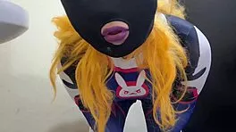 big booty femboy dva cosplay wedgied then dildo gaped hard