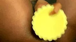 Tight Pussy Takes Huge Dildo Deep Inside