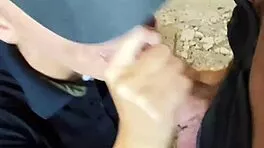 tall skinny brunette teen chokes on sloppy deepthroat before wild pov pounding