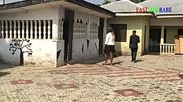 I couldn't resist bending that ebony amateur over for hardcore doggystyle at the church site