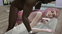 Young White Girl's BBC Anal Overwhelm