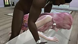 Young White Girl's BBC Anal Overwhelm