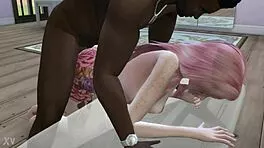 Young White Girl's BBC Anal Overwhelm