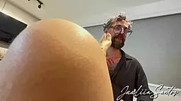 blondie big ass feet licked then sloppy blowjob