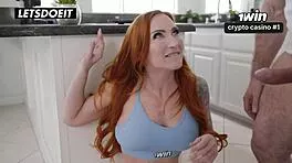 Mature redhead Sophia drilled deep by young huge cock