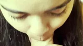 hot slow wake-up blowjob ends in swallow