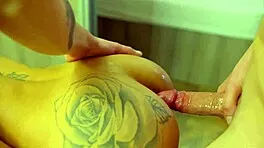 right after i creampied her tight asshole she sucked my cock hungrily clean