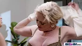 Fingerbanging big tits milf while rimming her shaved pussy 😈👅