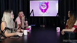 charllottte and bruna carlos sheer red lingerie casting compilation with big tits