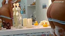russian slut sima zengin baths horny masturbates small tits orgasm