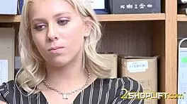 CAUGHT SHOPLIFTER CHANEL GREY STRIPPED AND FUCKED BY POLICE!