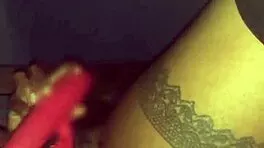 ebony milf's teasing striptease hints at deepthroat delight