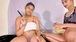 threesome fun with my wife's hot friend deepthroat and squirting