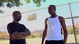 May lee masturbates handjobs two monster bbc deepthroats for interracial facials